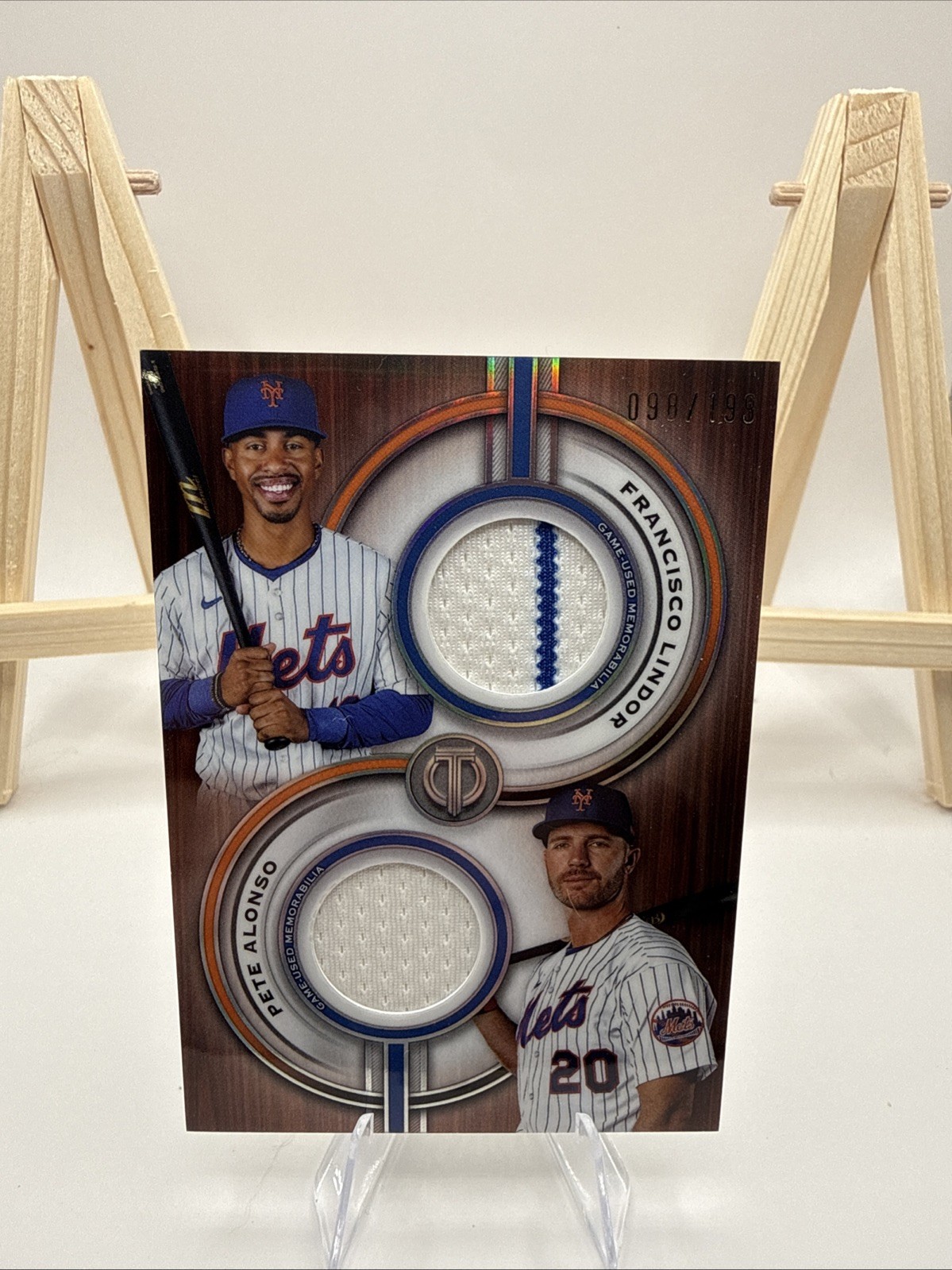 2025 Topps Tribute – Dual-Player Dual Relics Pete Alonso, Francisco Lindor…