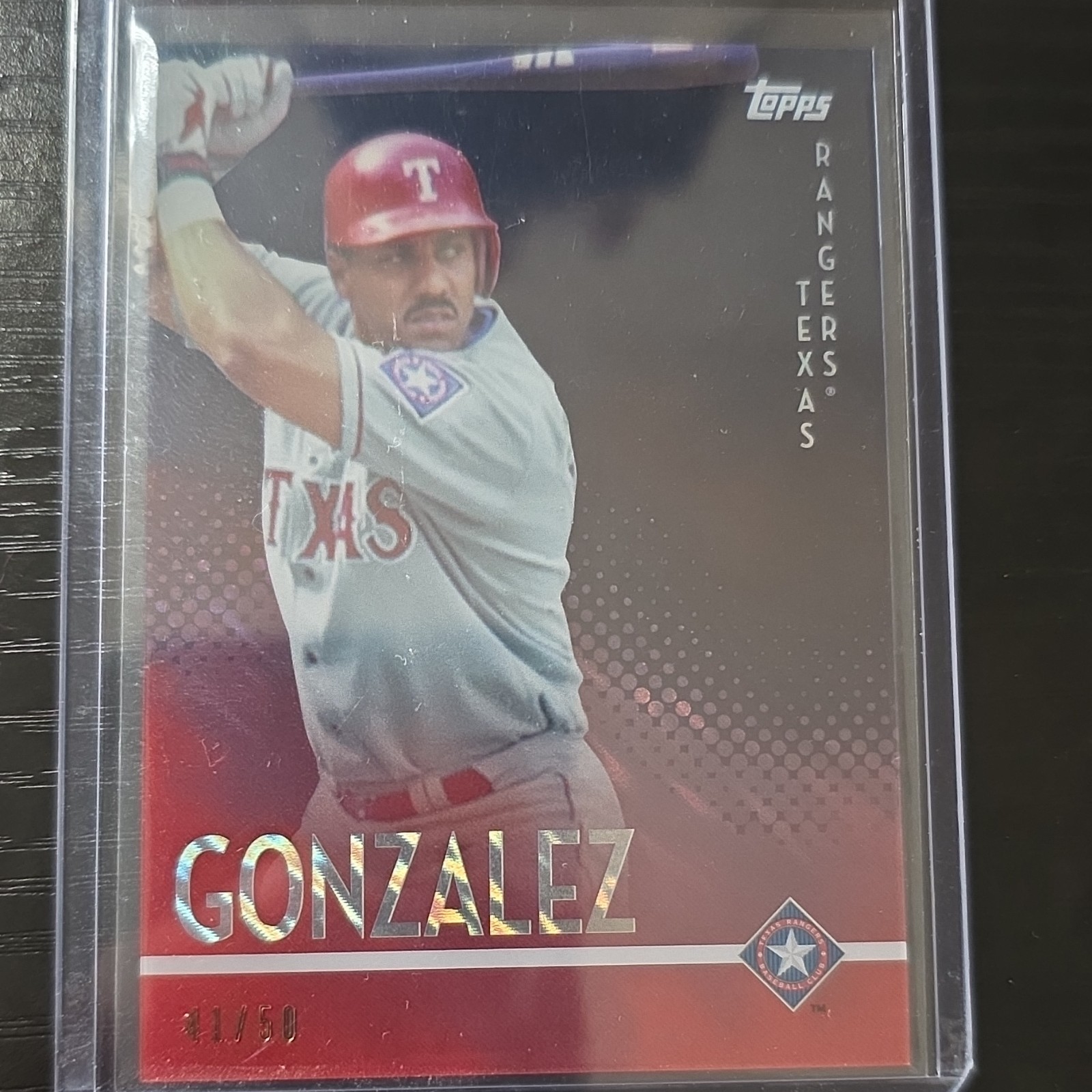 Topps 2014 High Tek Juan González Low Tek Diffractor Serial Numbered /50 Rangers