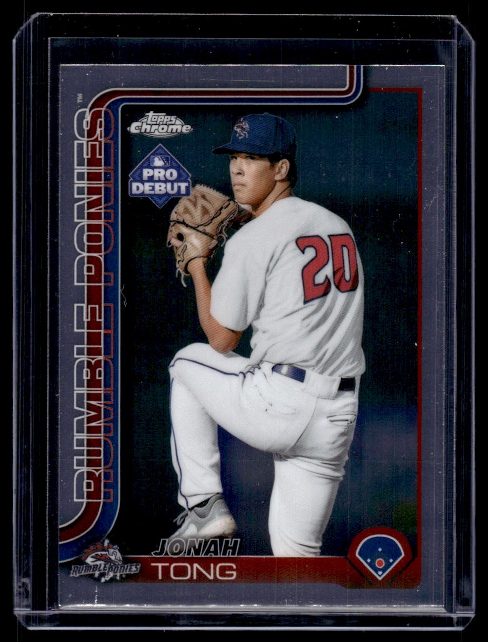2025 Topps Pro Debut Chrome Jonah Tong Binghamton Rumble Ponies #PDC-183