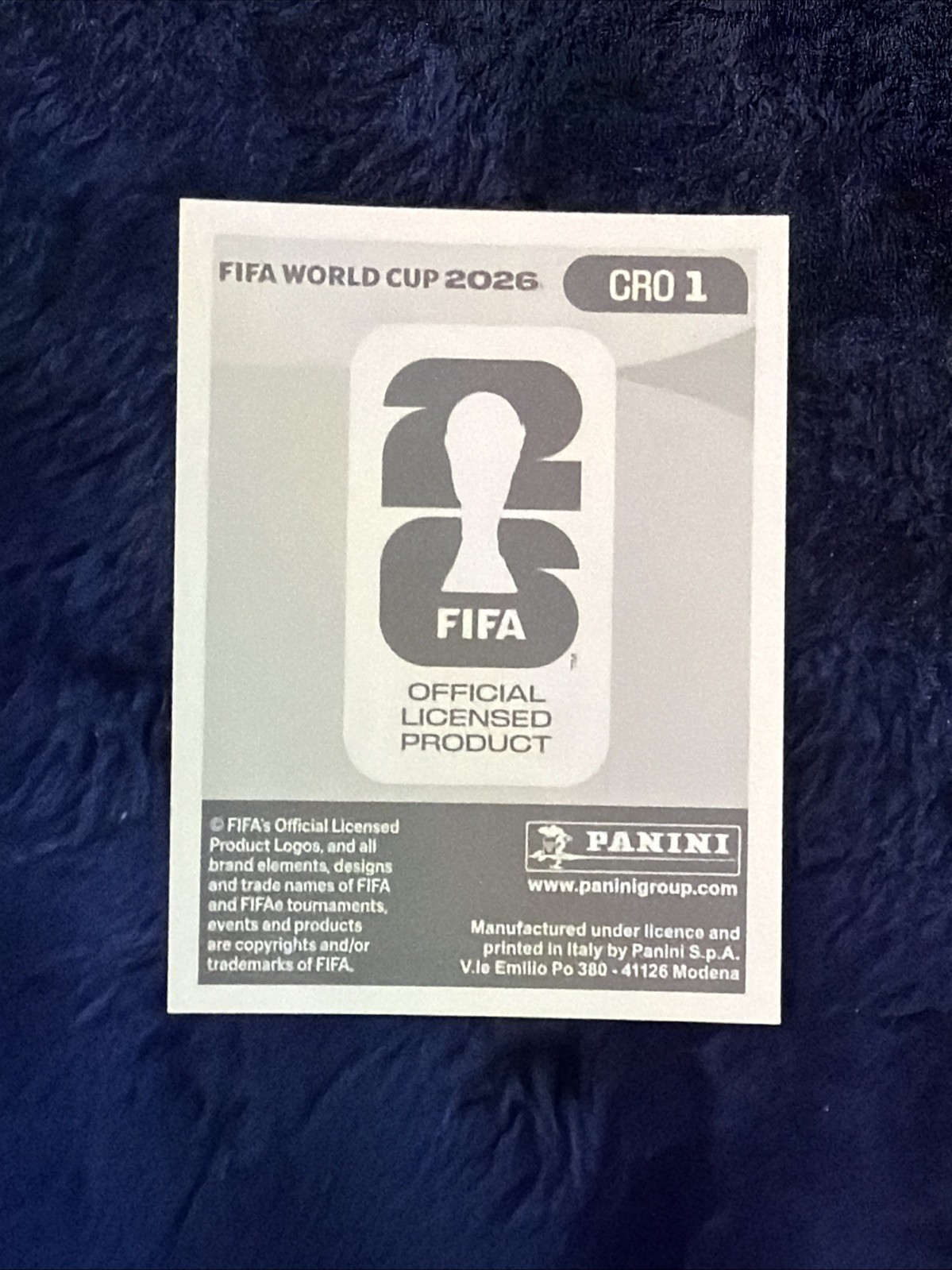 2026 Panini Fifa World Cup Sticker – Croatia #CRO 1 – Team Logo Foil