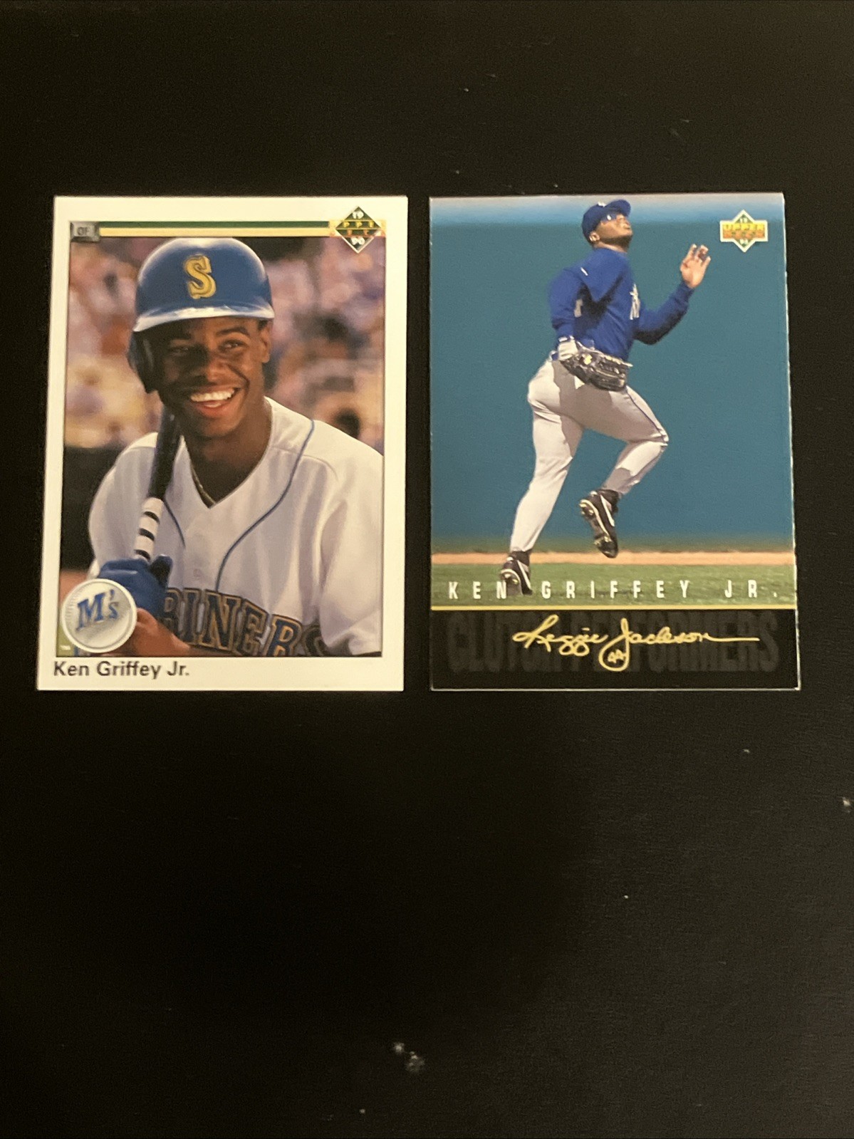Ken Griffey Jr 1990 Upper Deck #156 + 1993 Upper Deck