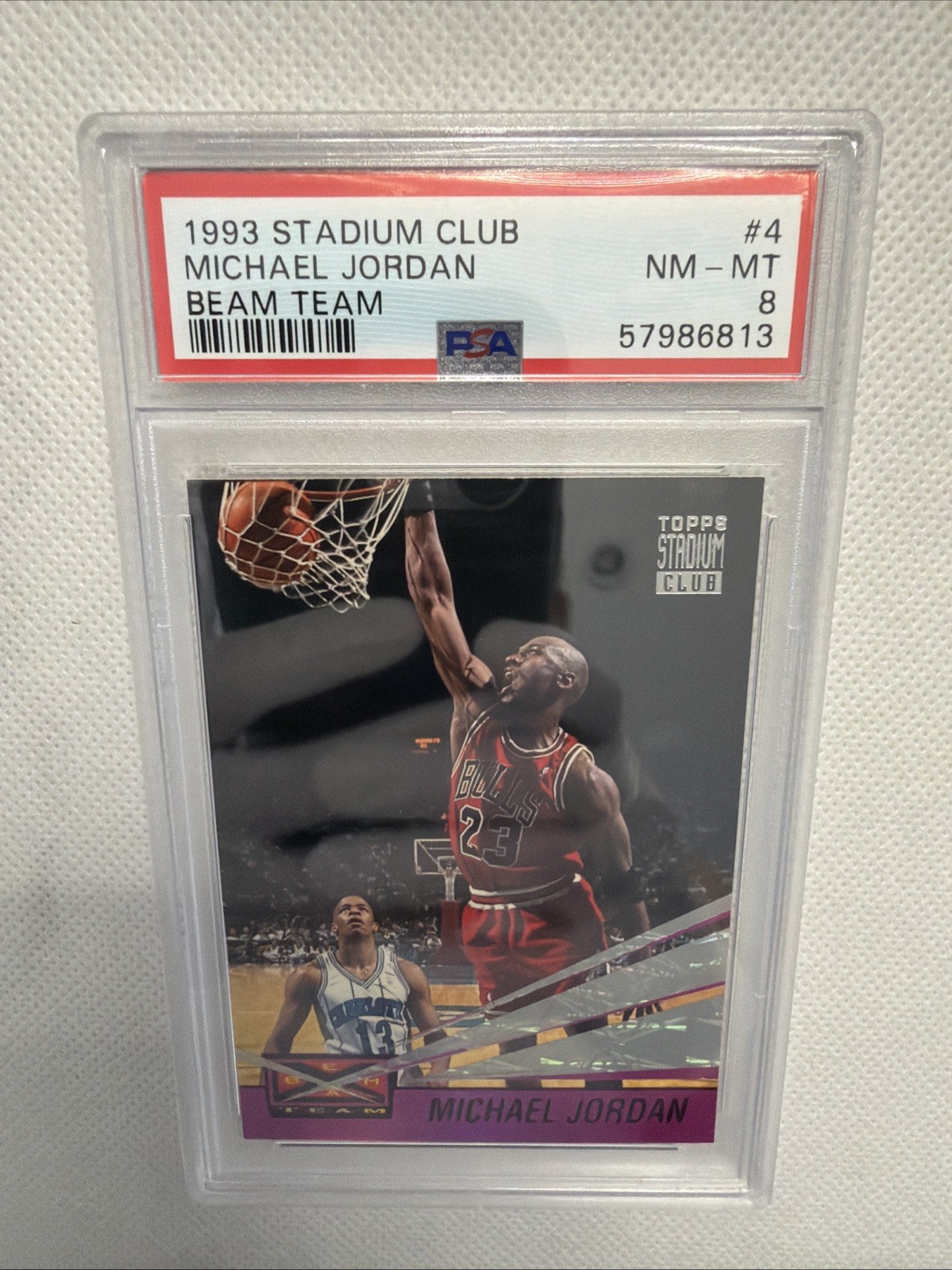 Michael Jordan 1993 Stadium Club Beam Team #4 PSA 8