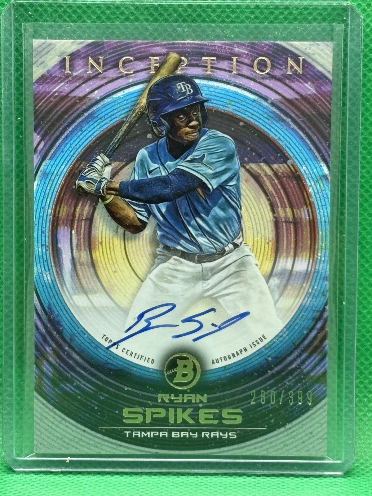 2022 Bowman Inception Ryan Spikes Auto /399 PA-RS RC Rays Prospect