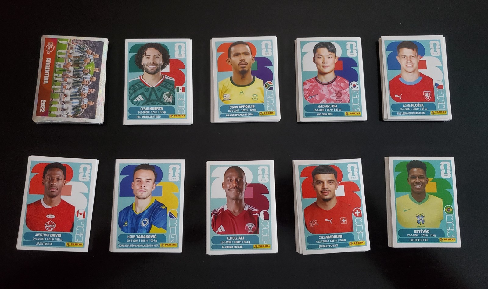 2026 WORLD CUP STICKERS FWC, MEX, RSA, KOR, CZE, CAN, BIH, QAT, SUI, BRA