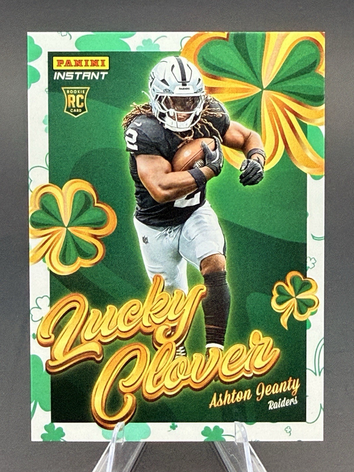 2025 Panini Instant Ashton Jeanty Lucky Clover #12 (Green Clover)