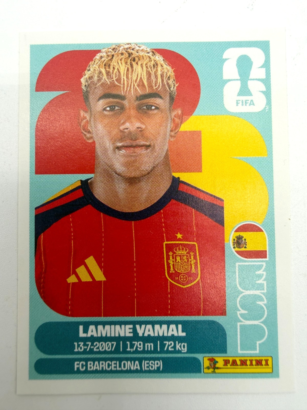 2026 Panini FIFA World Cup Lamine Vamal Spain Sticker ESP 15