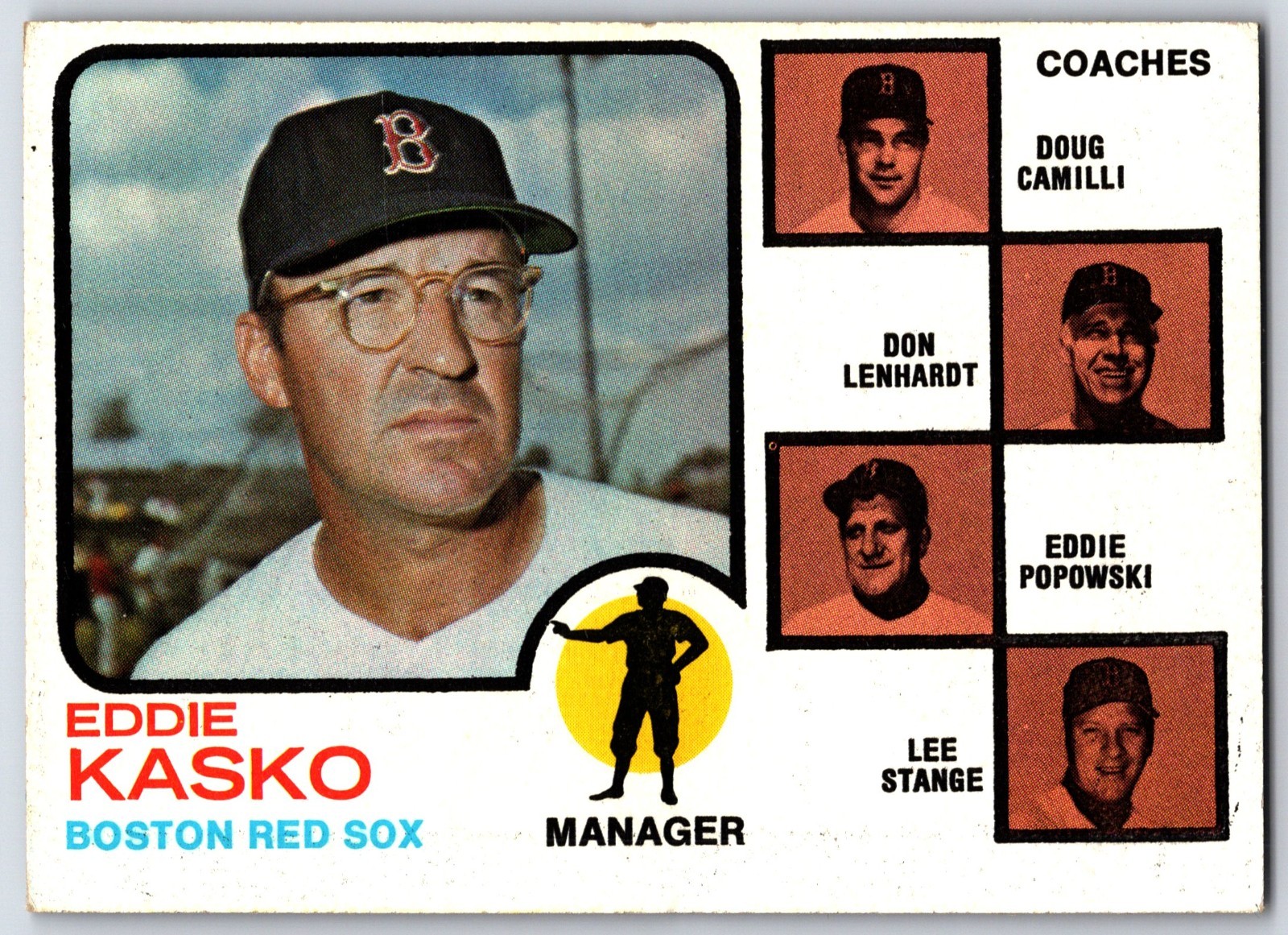1973 Topps #131 – Red Sox Field Leaders (E. Kasko) EX
