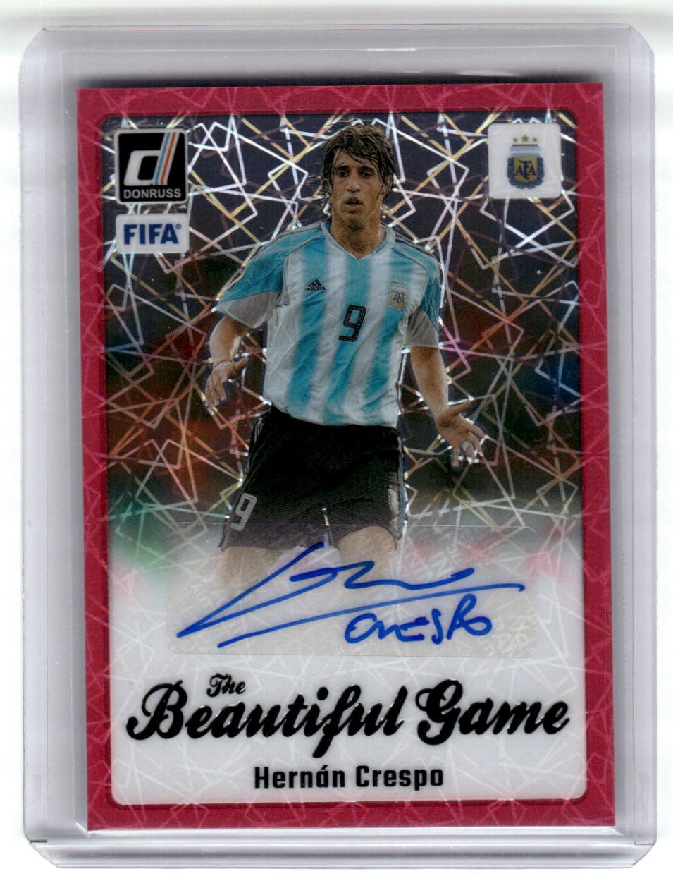 2023-24 Donruss Hernan Crespo The Beautiful Game Autographs Pink Velocity