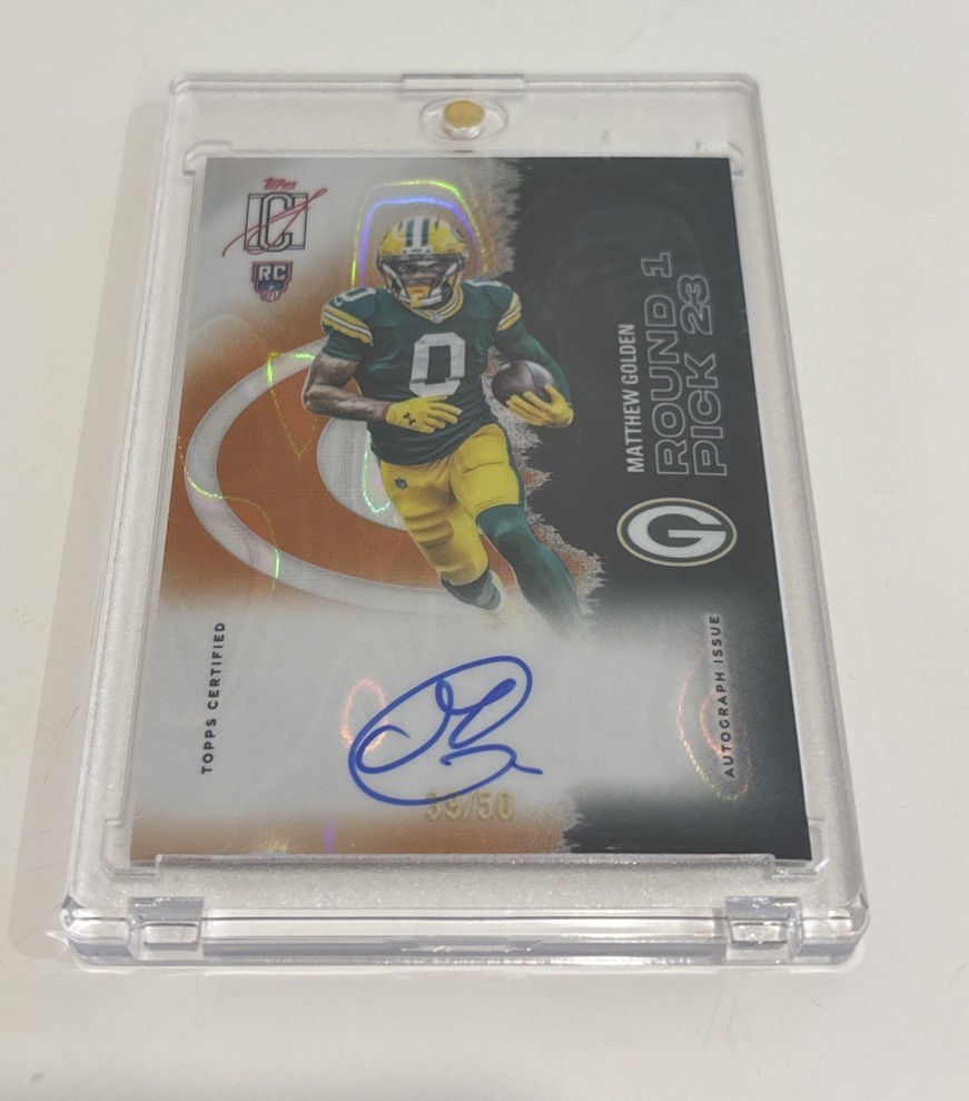 MATTHEW GOLDEN /50 ORANGE AUTO ON CARD AUTOGRAPH 2025 TOPPS SIGNATURE CLASS RC 1