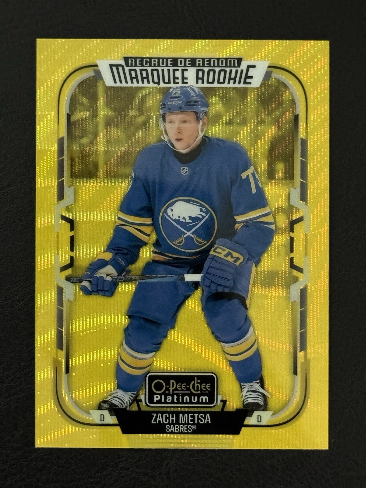 2025-26 OPC Platinum – Zach Metsa #290 MARQUEE ROOKIE NEON YELLOW SURGE