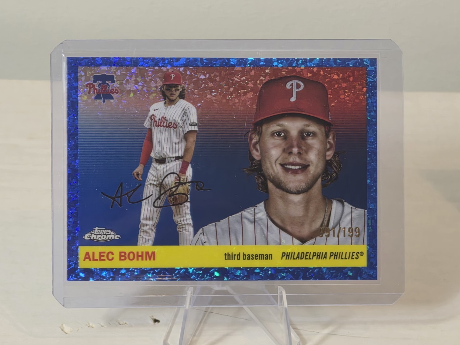 ALEC BOHM 2025 Topps Chrome Platinium Blue Mini Diamonds /199