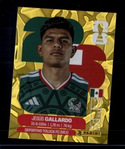 2026 Panini World Cup Sticker Collection Jesus Gallardo Mexico Gold Crumple