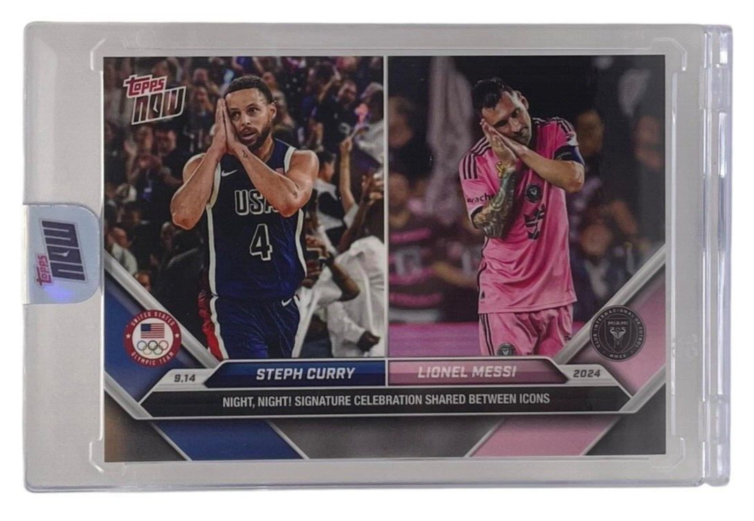 2024 Topps Now #128 Stephan Curry Lionel Messi Night Night New/Sealed (QTY)