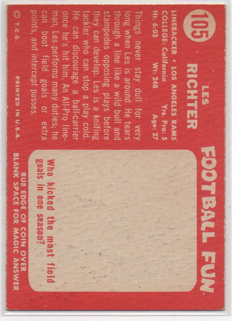 1958 Topps #105 Les Richter