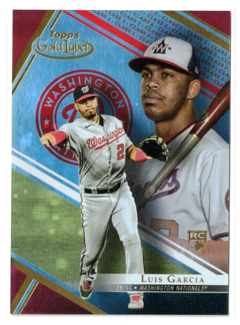 2021 Topps Gold Label Class 2 RED RC Luis Garcia #14! Nationals! Rookie! /50