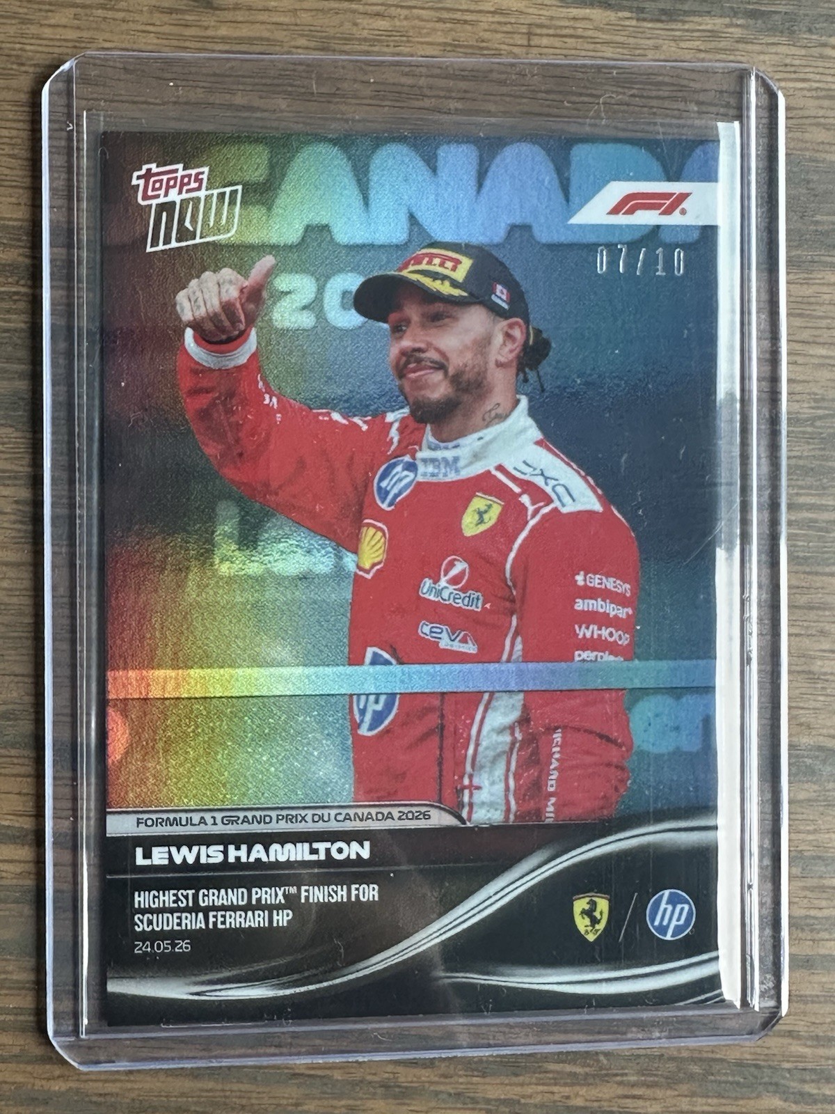 LEWIS HAMILTON 2026 F1 TOPPS NOW #032 FERRARI BLACK FOIL /10 IN HAND SHIPS FAST