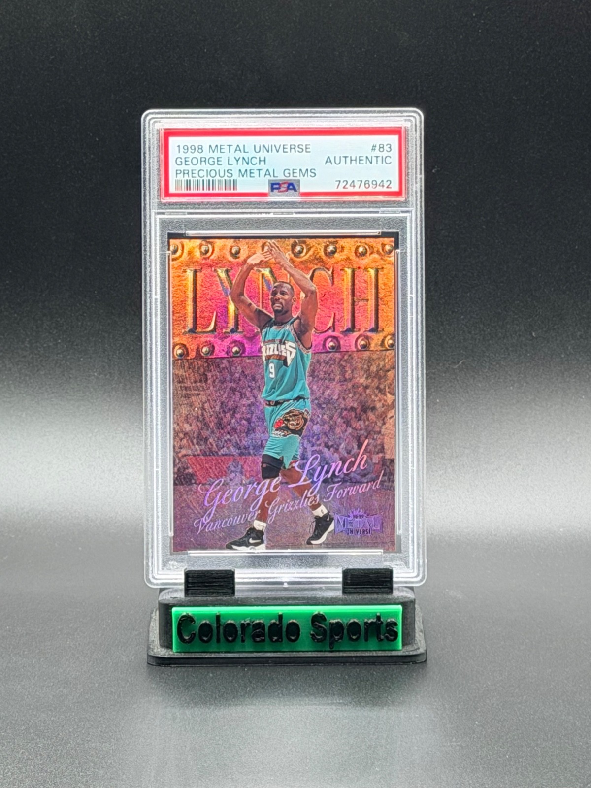GEORGE LYNCH 1998-99 Metal Universe #83 Precious Metal Gems 50/50 PSA A