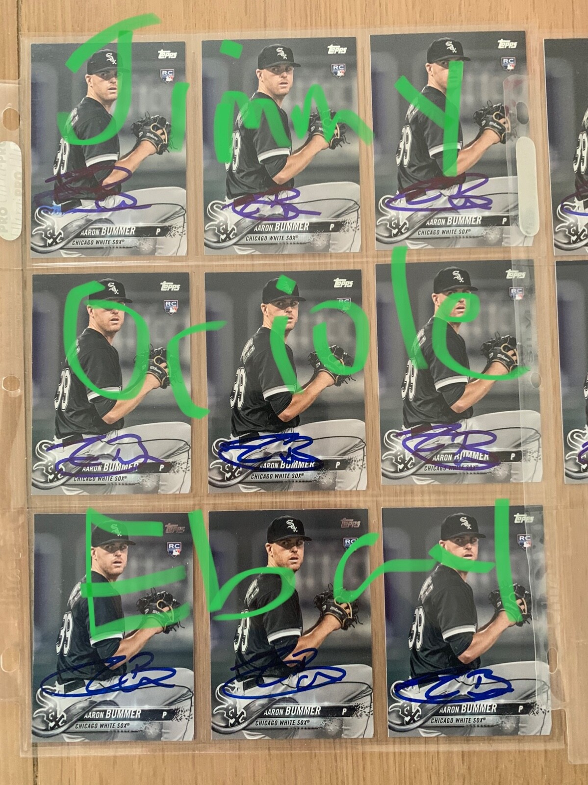 2018 Topps RC Aaron Bummer Autographed Signed Rookie Card-Chicago White Sox