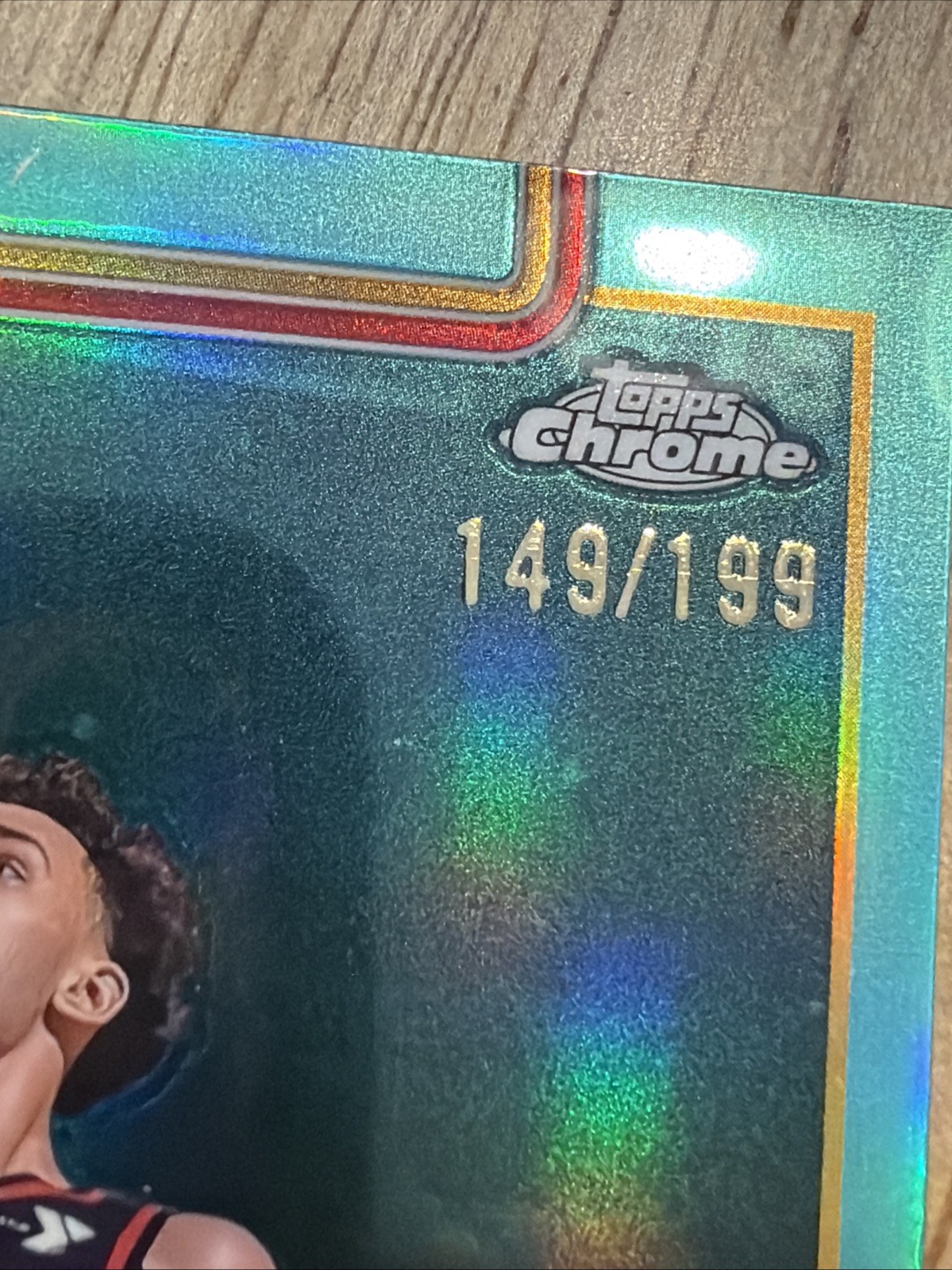Zaccharie Risacher 2025-26 Topps Chrome #2 Aqua Refractor /199 Atlanta Hawks