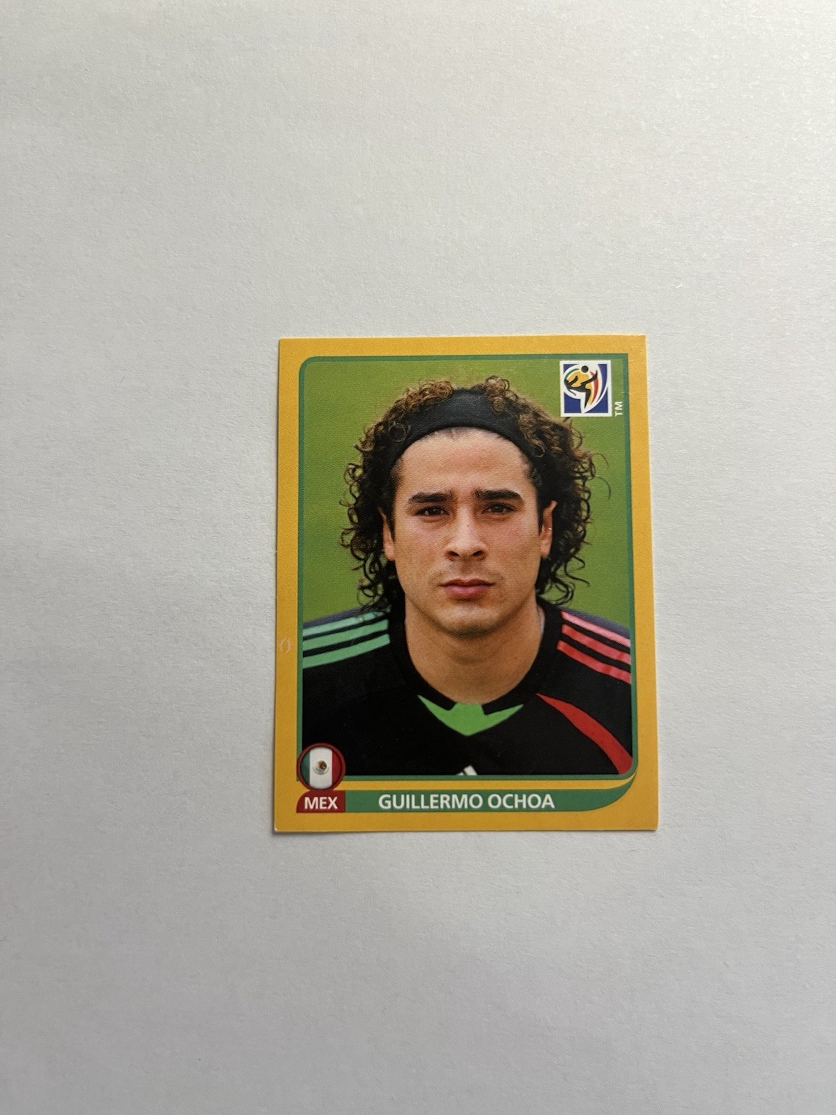 Panini 2010 Guillermo Ochoa Mexico Yellow Sticker FIFA World Cup #51 B6