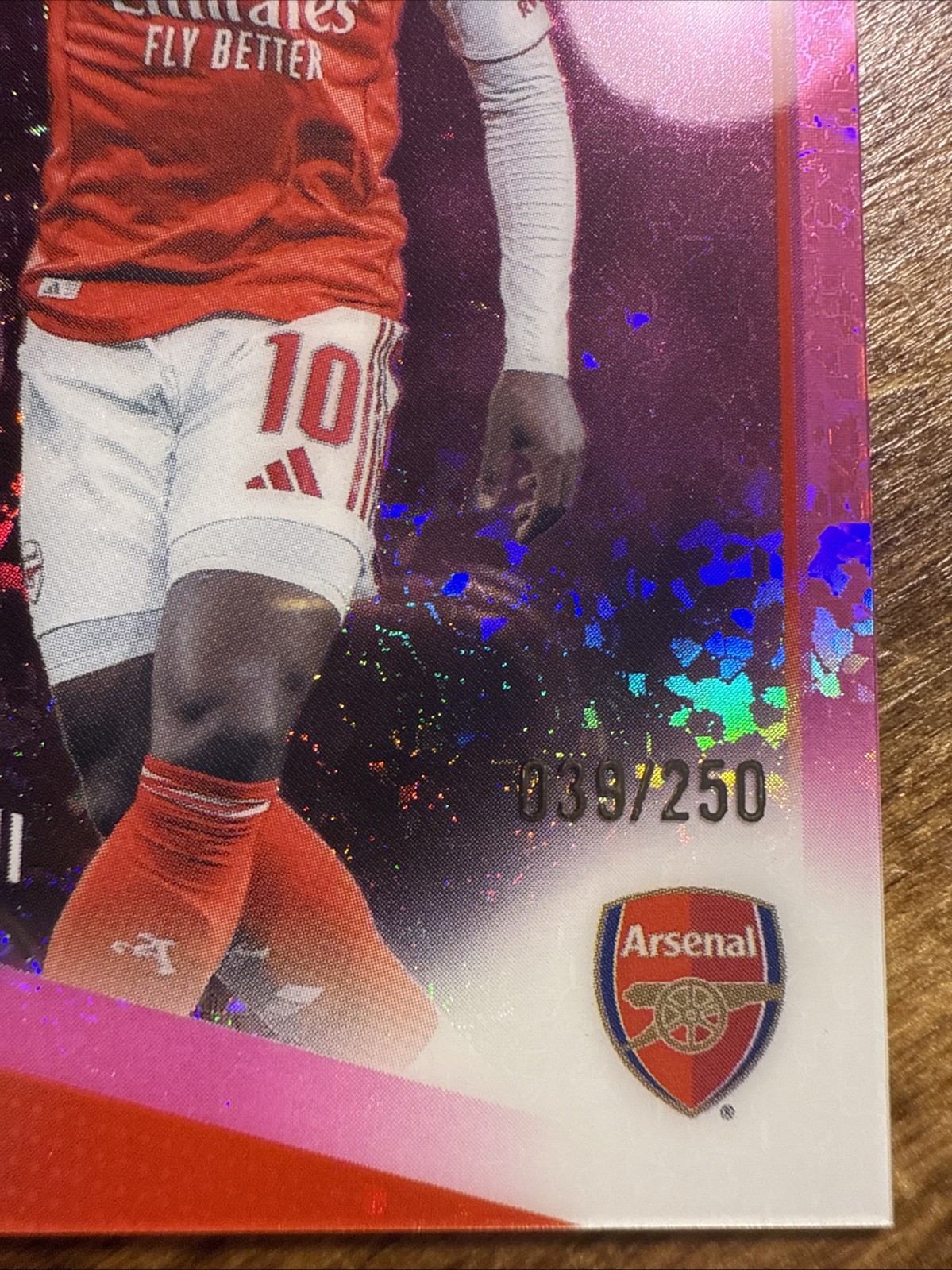 Topps 2025-26 UCC Chrome Eberechi Eze Pink Lava /250 #194 Arsenal FC UEFA CL Eng