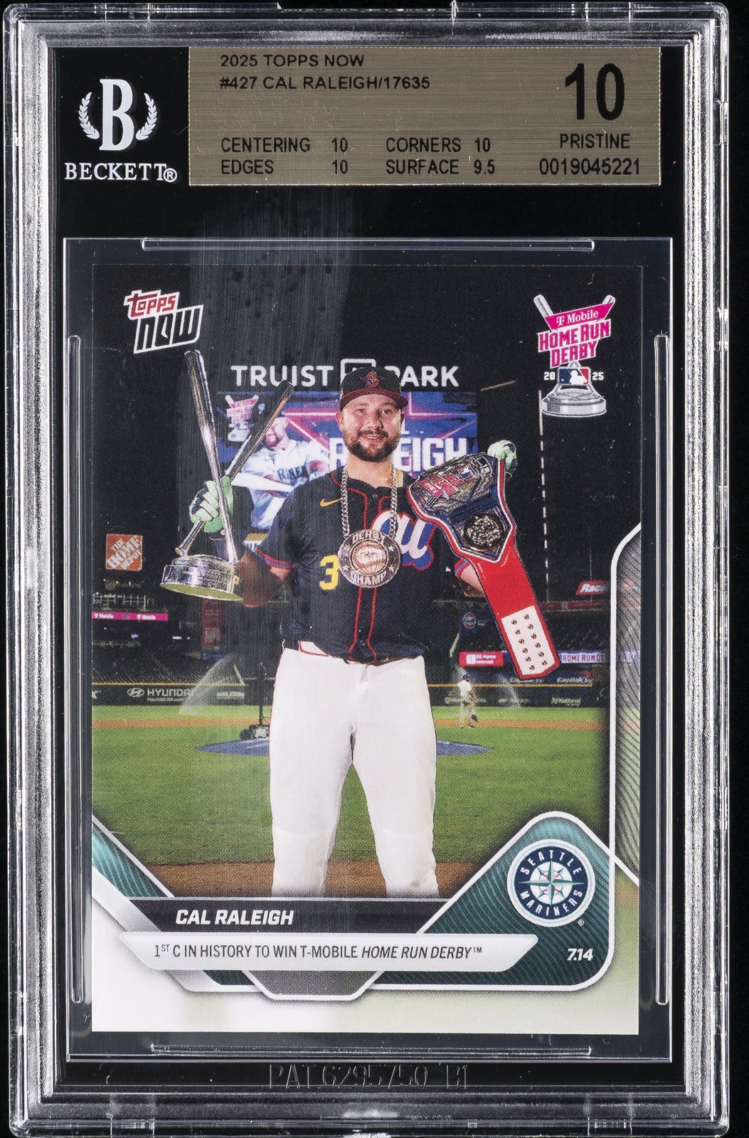 2025 TOPPS NOW #427 CAL RALEIGH BGS 10