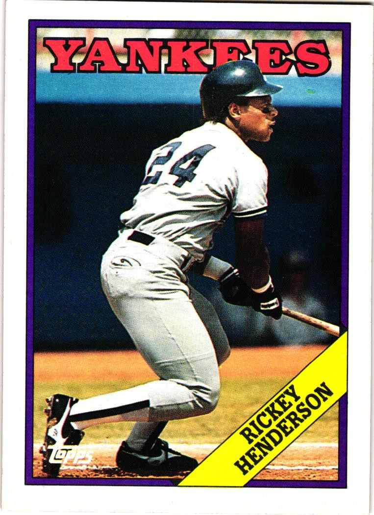 1988 Topps Rickey Henderson #60 New York Yankees HOF