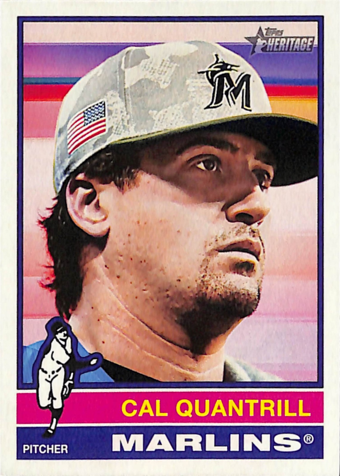 2025 Topps Heritage High Number #501 Cal Quantrill Miami Marlins