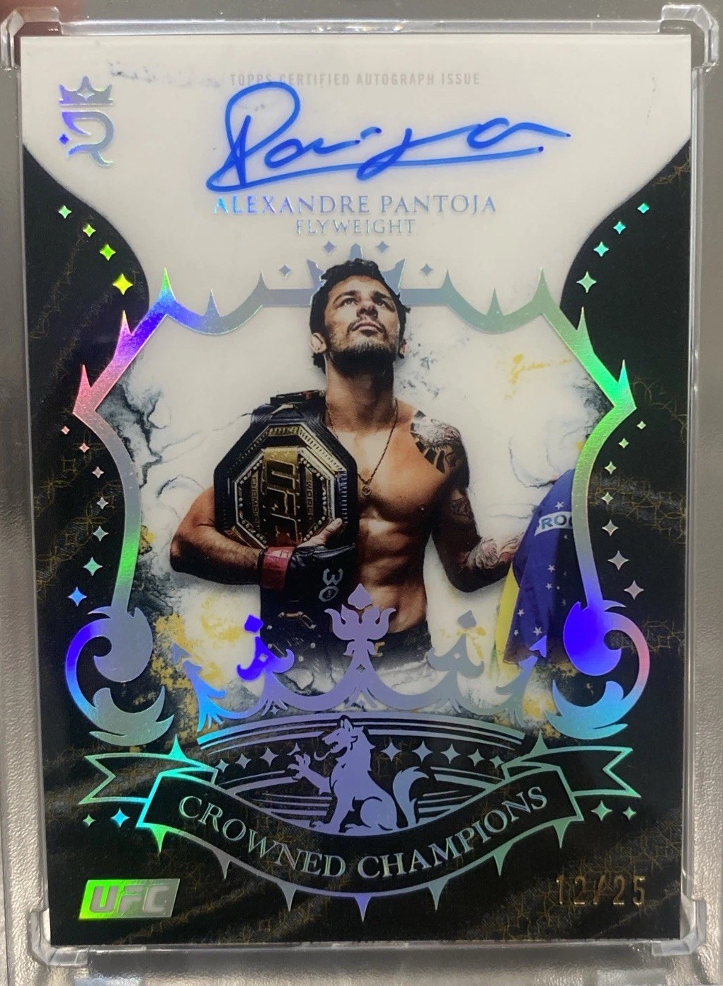 2025 Topps Royalty UFC Alexandre Pantoja Crowned Champions Acetate Auto /25 SSP