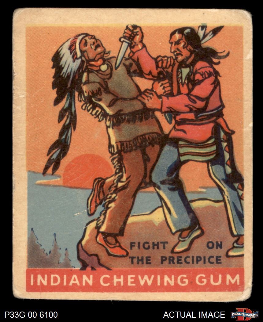 1933 Goudey Indian Gum #180 Fight on the Precipice 1 – POOR