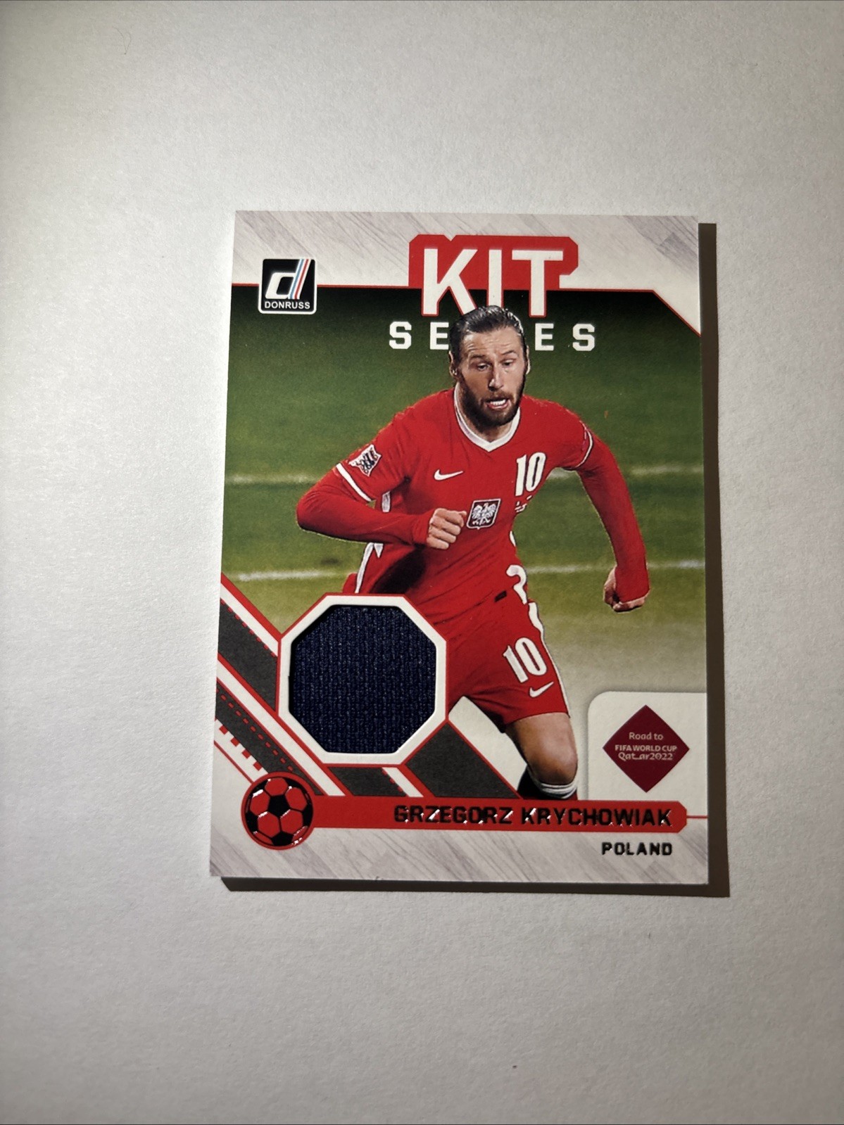 PANINI KRYCHOWIAK POLONIA 2022 DONRUSS ROAD TO QATAR KIT SERIES JERSEY #CO1028
