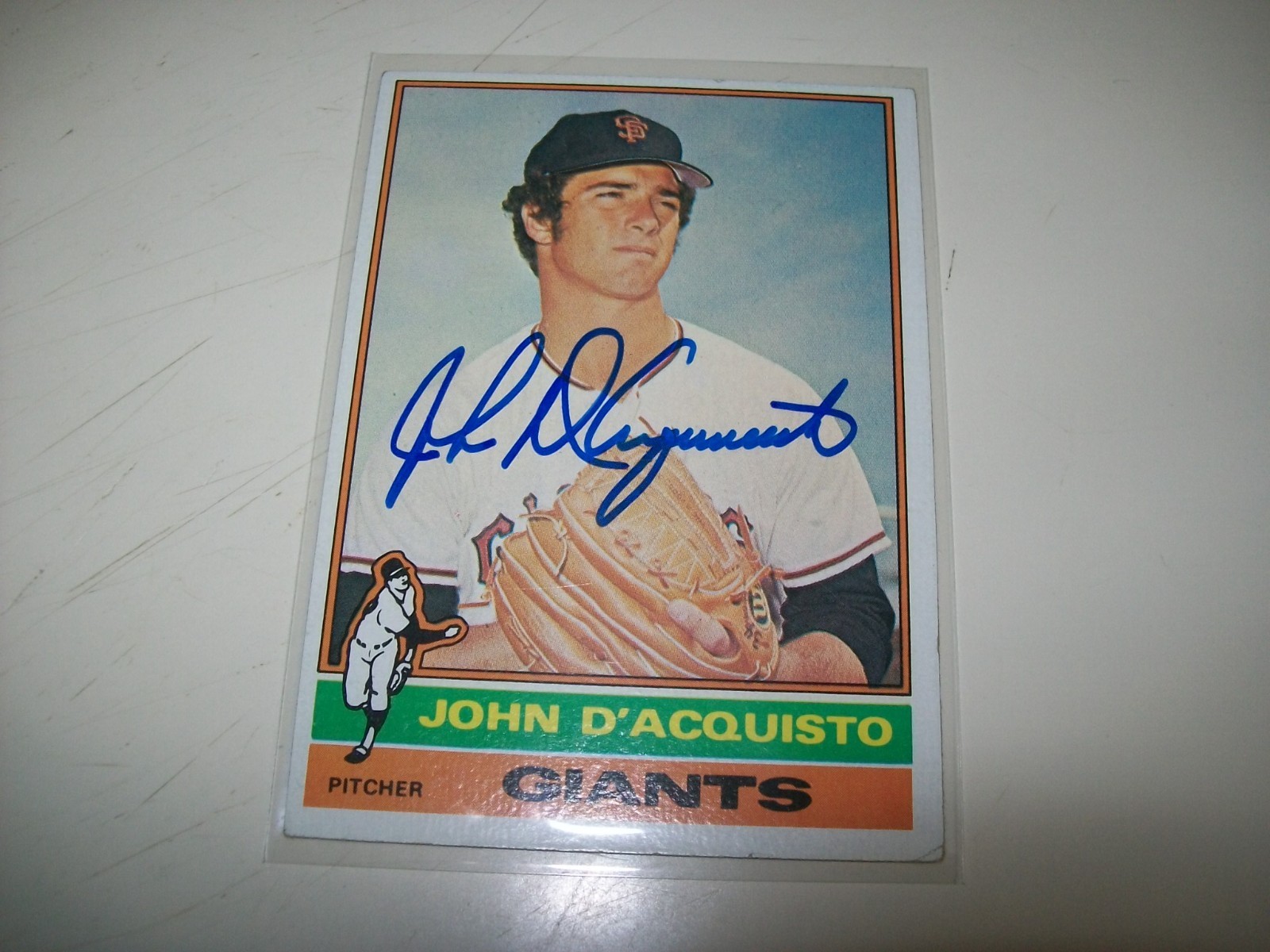 1976 TOPPS JOHN D’ACQUISTO AUTOGRAPH SIGNED AUTO #628 SAN FRANCISCO GIANTS