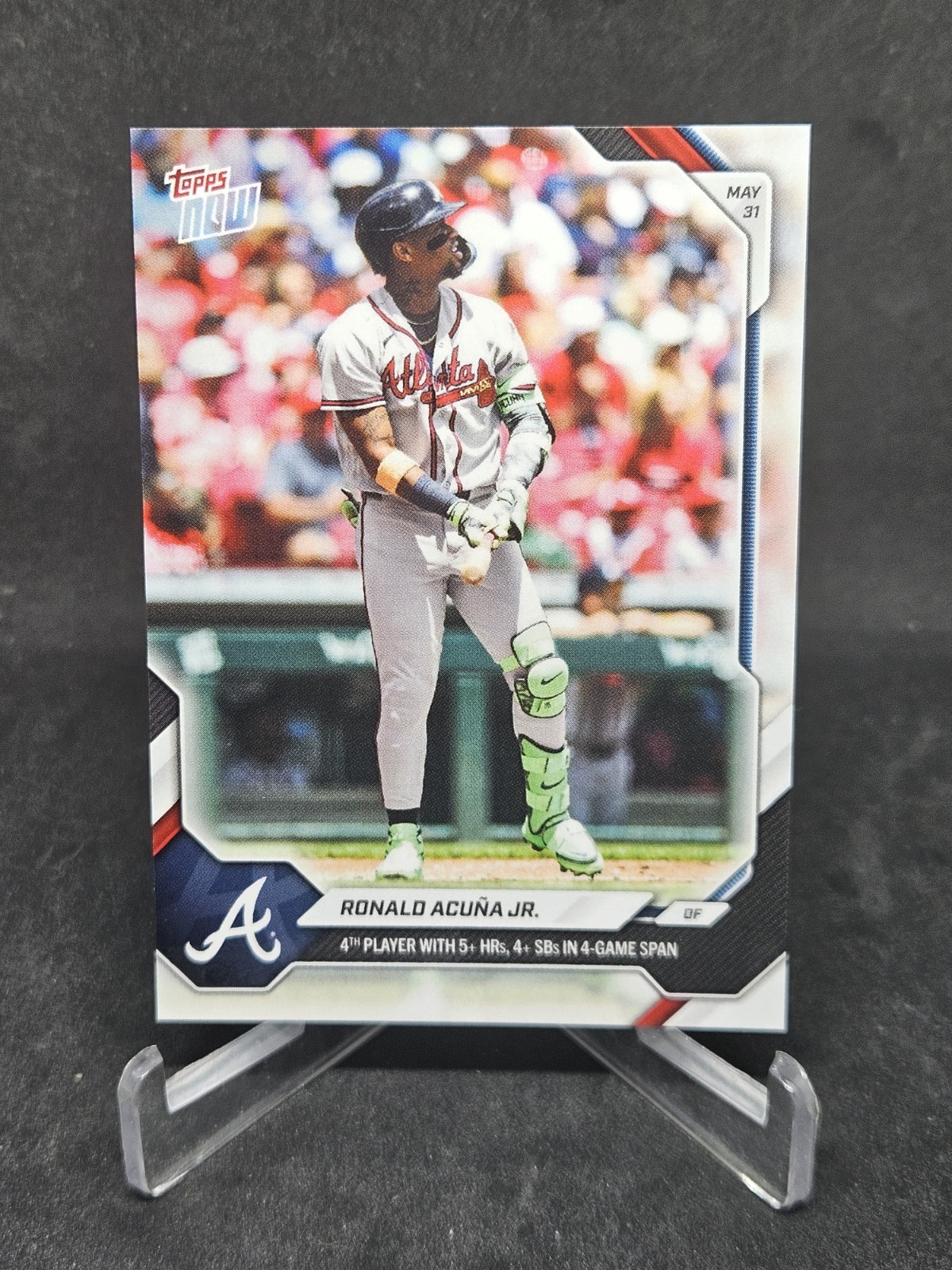 2026 Topps Now #270 Ronald Acuna Jr 4th Player with 5HR, 4SB In 4 Games Braves