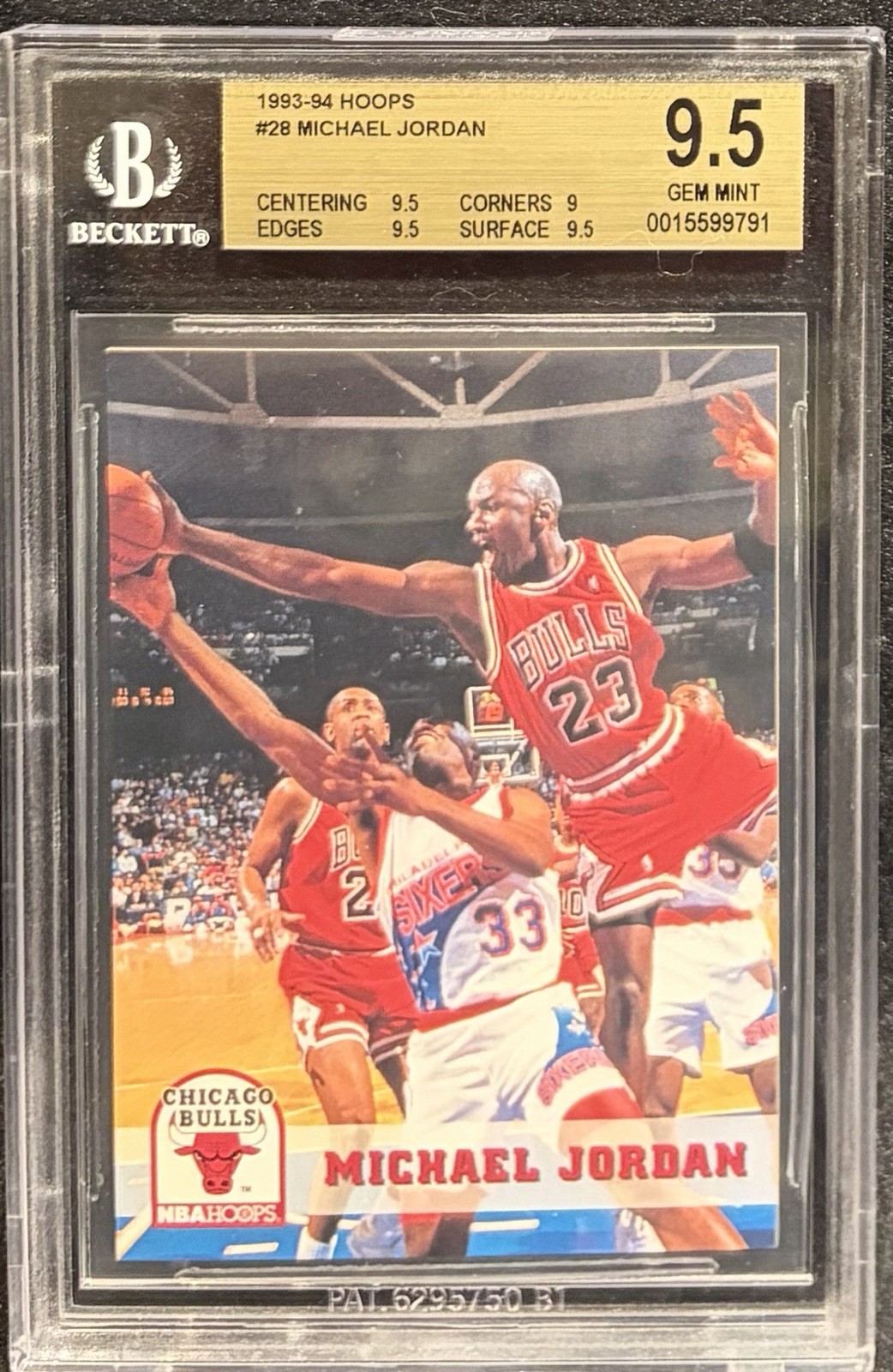 1993-94 NBA Hoops – Michael Jordan #28 BGS 9.5 GEM MINT