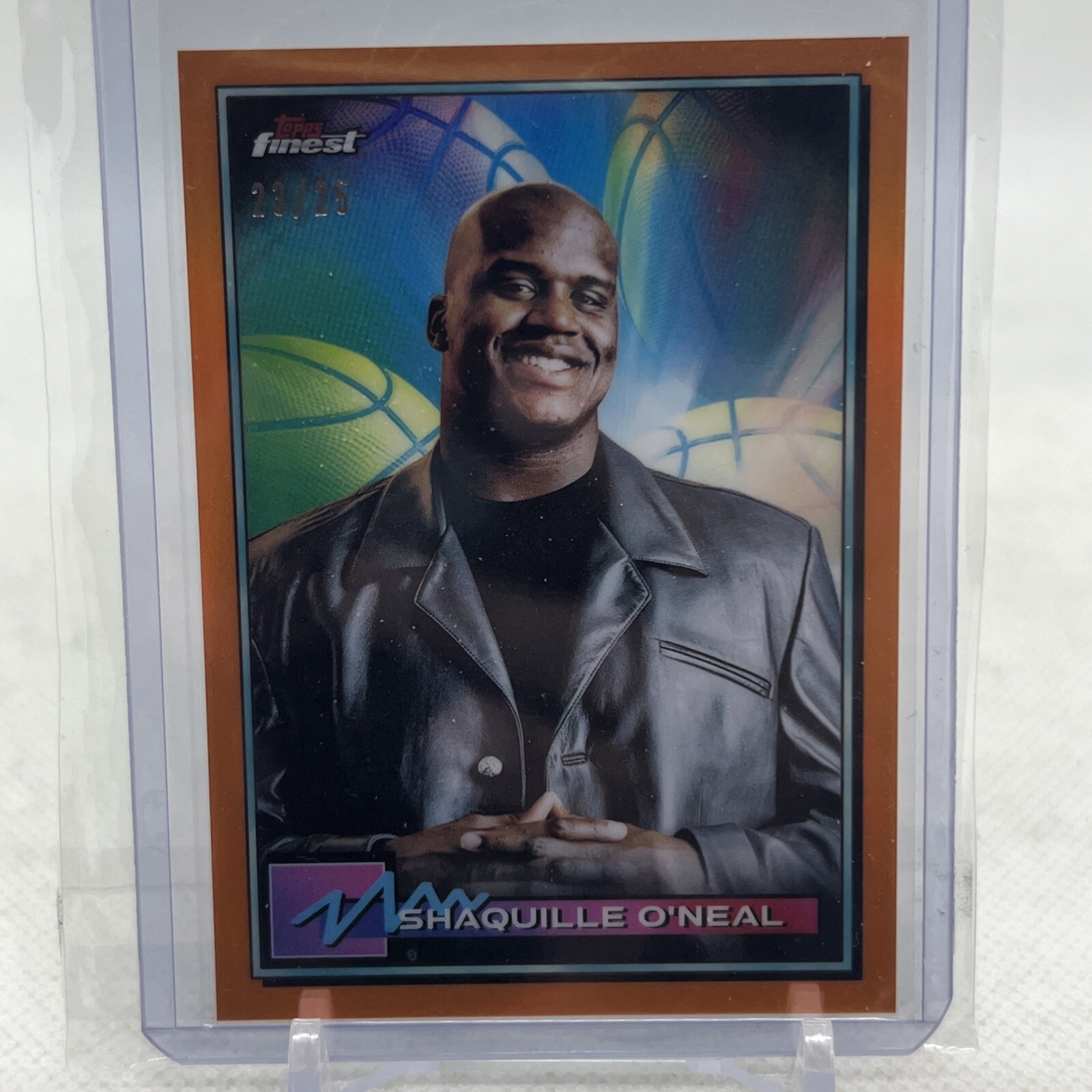 2021-22 Topps Finest Shaquille O’Neal #34 Orange Parallel 05/25 SSP MINT CARD