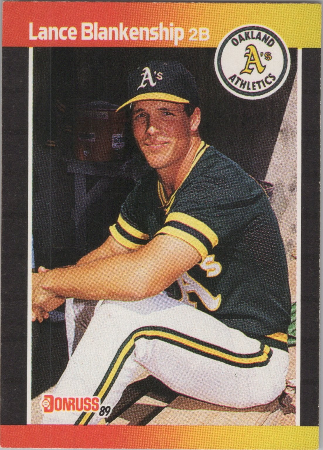 Lance Blankenship Oakland A’s 1989 Donruss Baseball #621