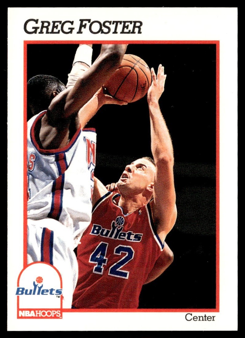 1991-92 Hoops Greg Foster Washington Bullets #445