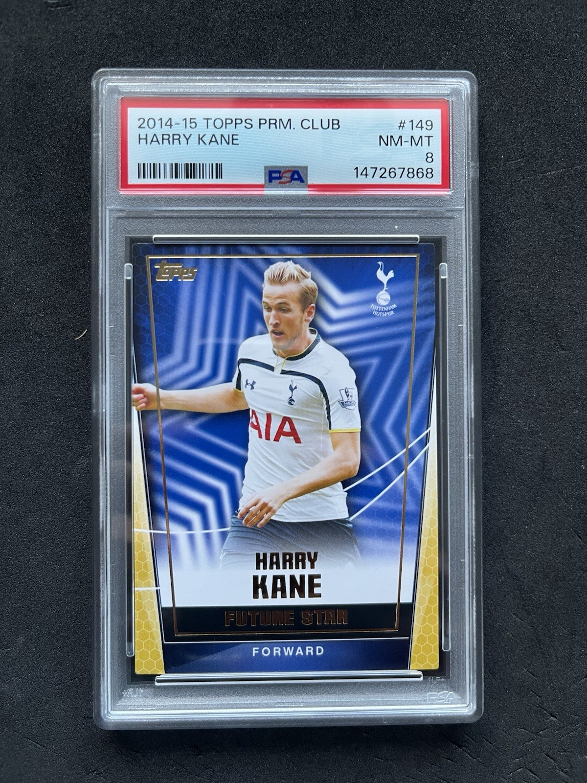 Topps 2014-15 Premier Club Harry Kane ROOKIE Future Star #149 Tottenham PSA 8