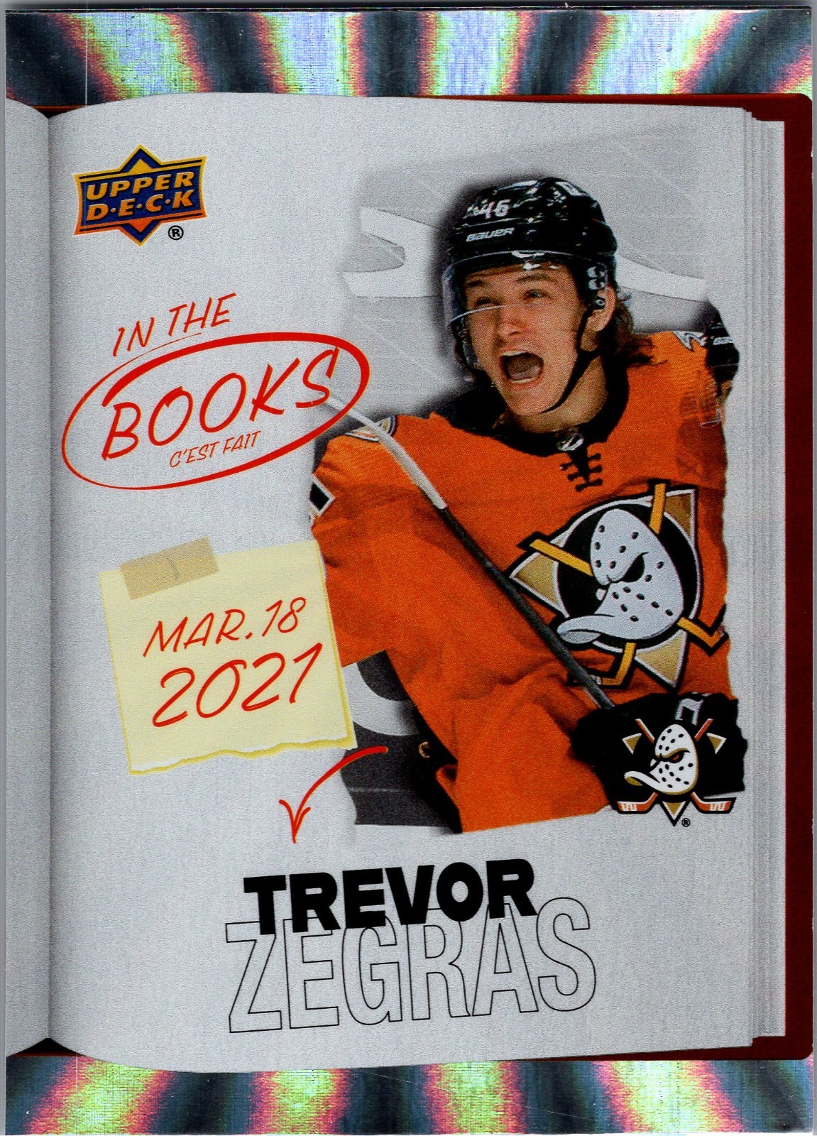 Trevor Zegras 2024-25 Tim Hortons Retrospective Rookies In the Books #ITB-5