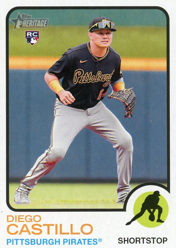2022 Heritage High Number PITTSBURGH PIRATES BASE #501-700 Team Set (4 cards)
