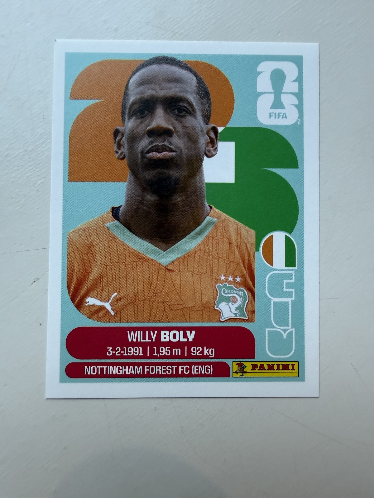 2026 Panini FIFA World Cup Stickers #CIV7 Willy Boly