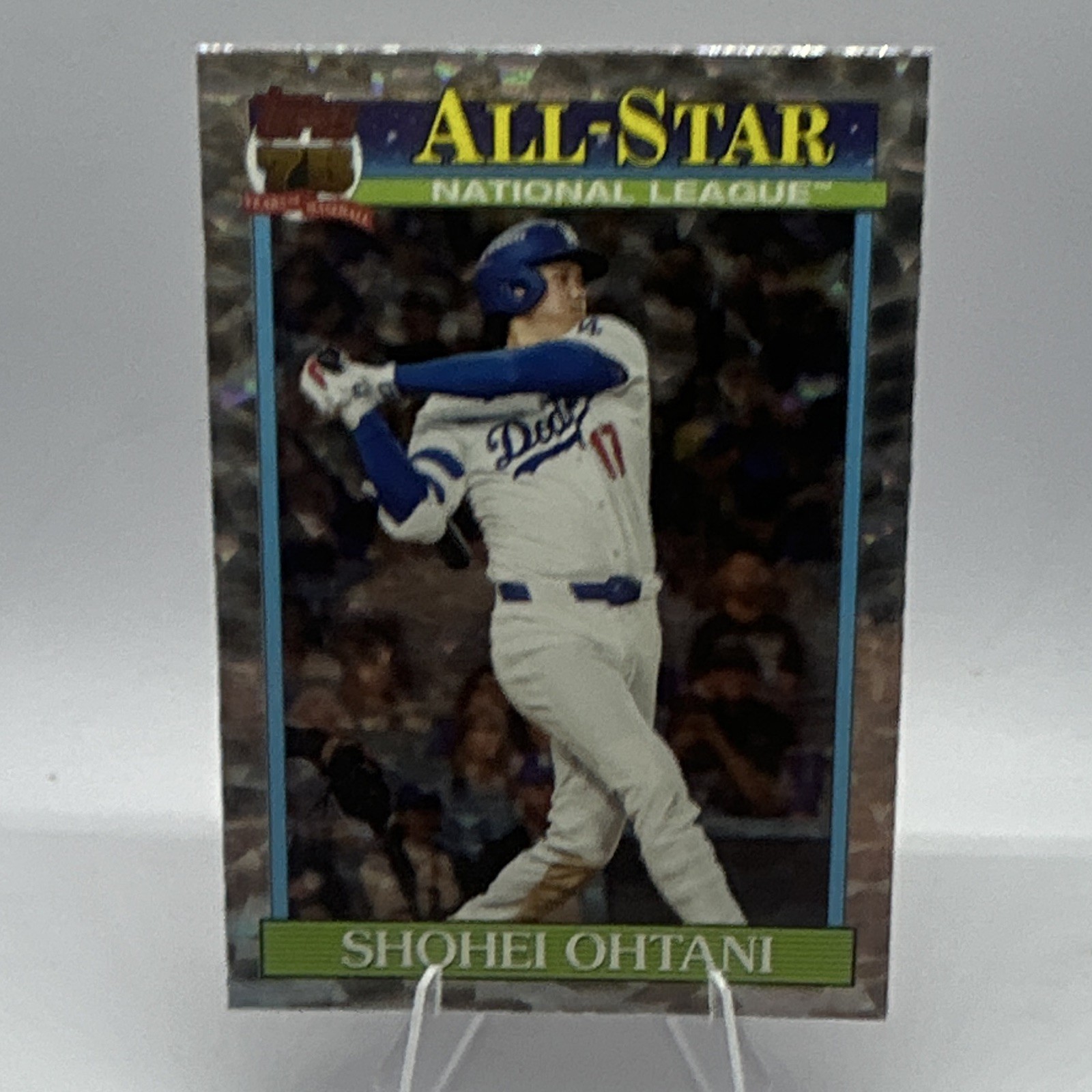 Shohei Ohtani 2026 Topps 1991 Silver Crackle Parallel #91B2-1 Dodgers