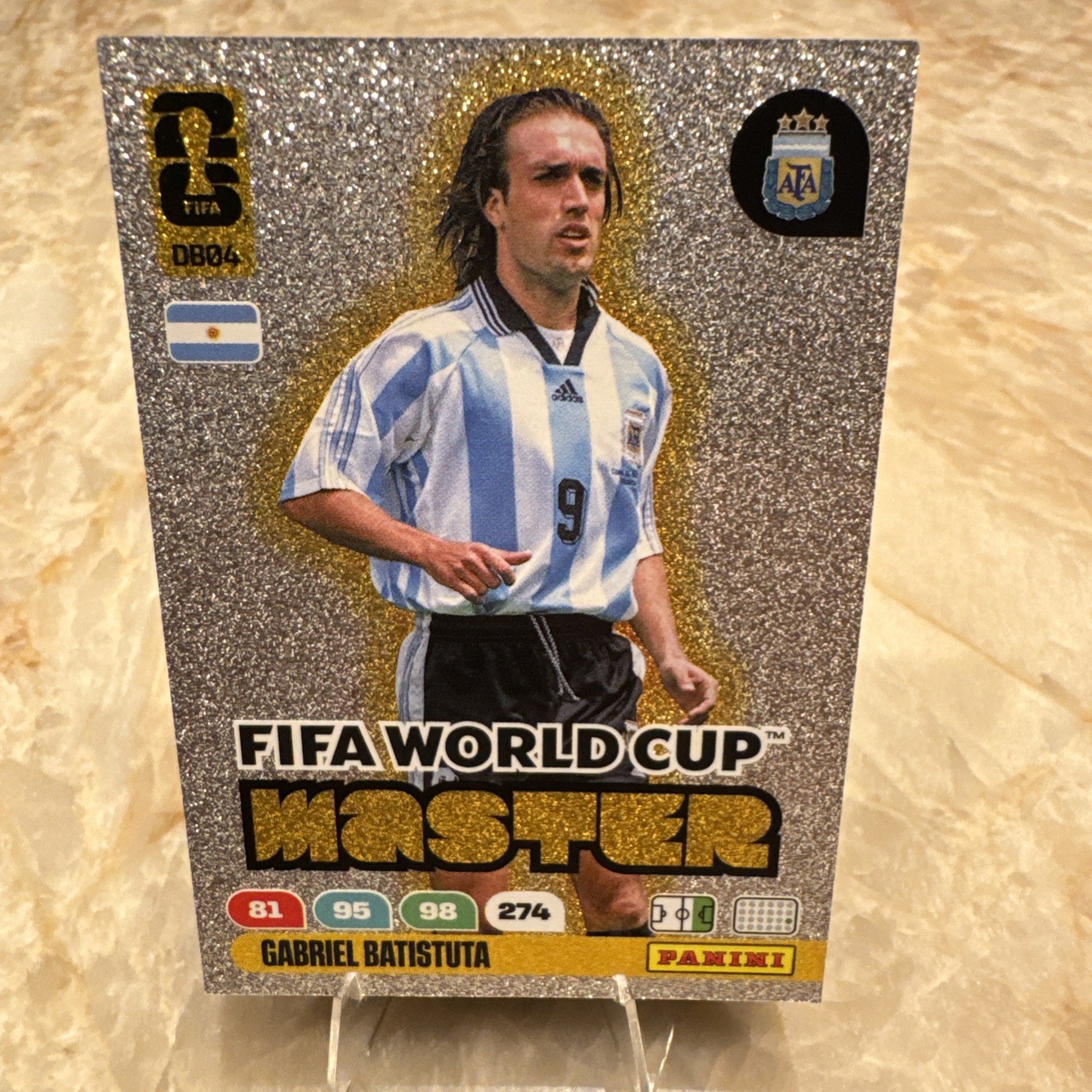 Panini 2026 Adrenalyn XL FIFA World Cup Master Gabriel Batistuta Argentina DB04