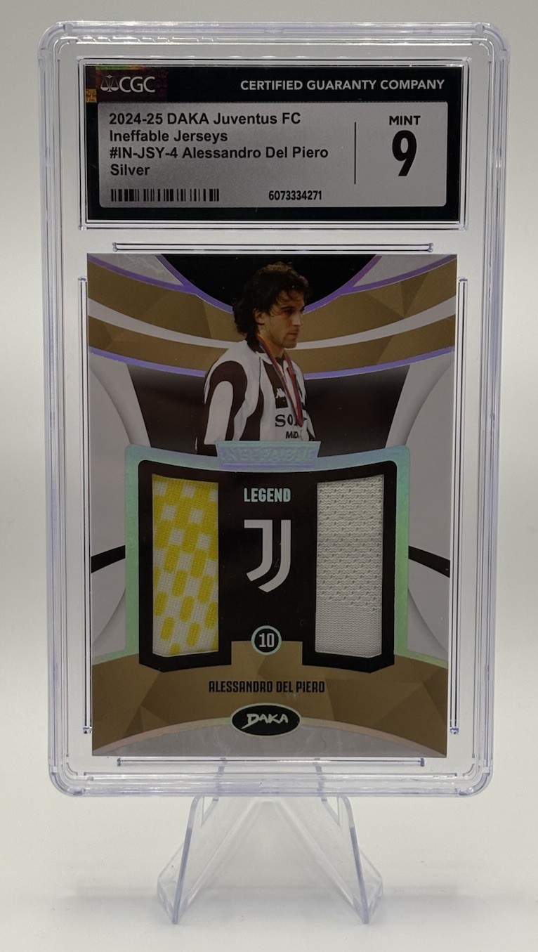 Alessandro Del Piero 2024-25 DAKA Juventus Ineffable /50 Patch Silver CGC 9