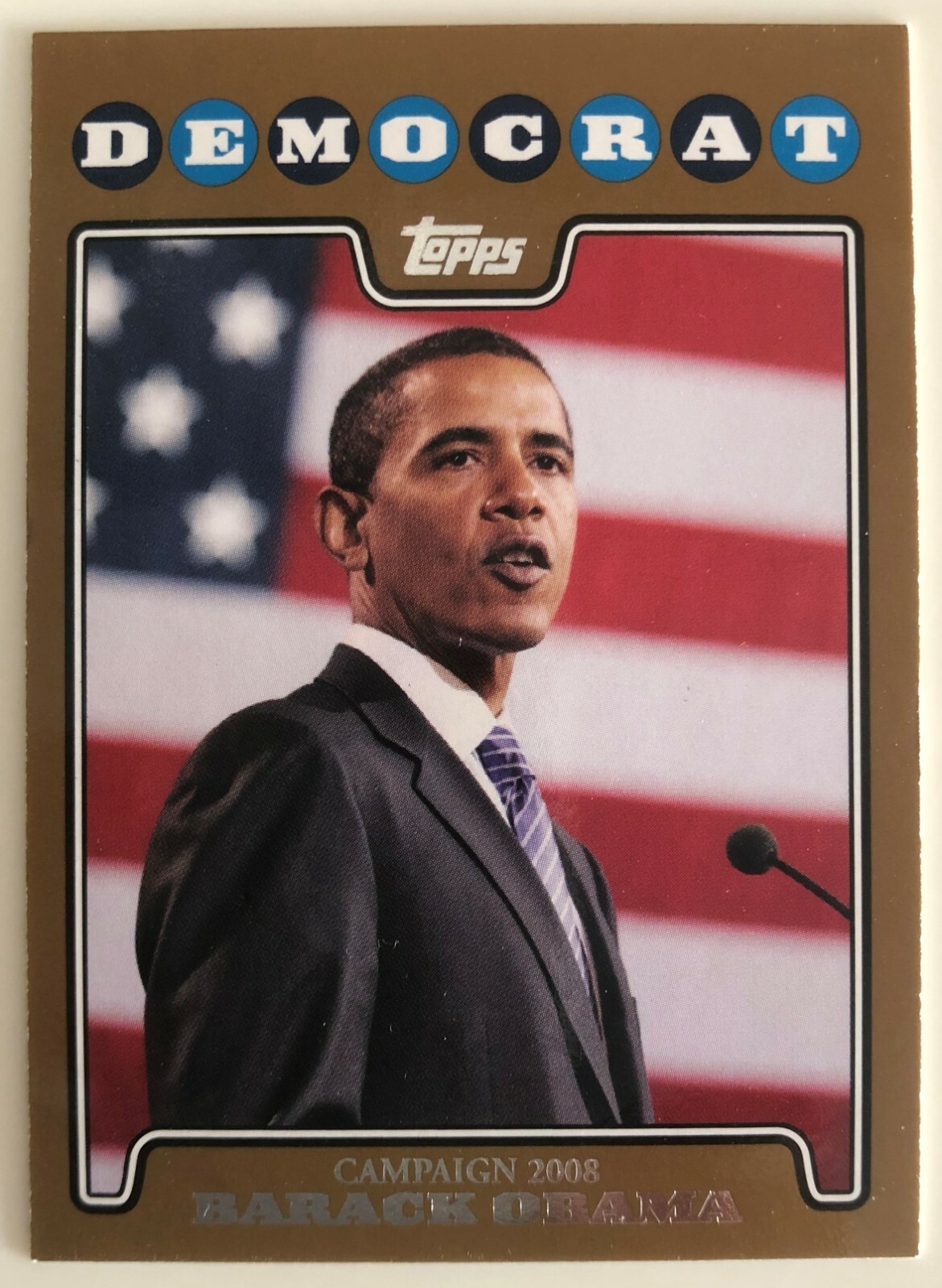 Topps Campaign 2008 Cards Obama Clinton Gold Biden You Pick – FREE Ship