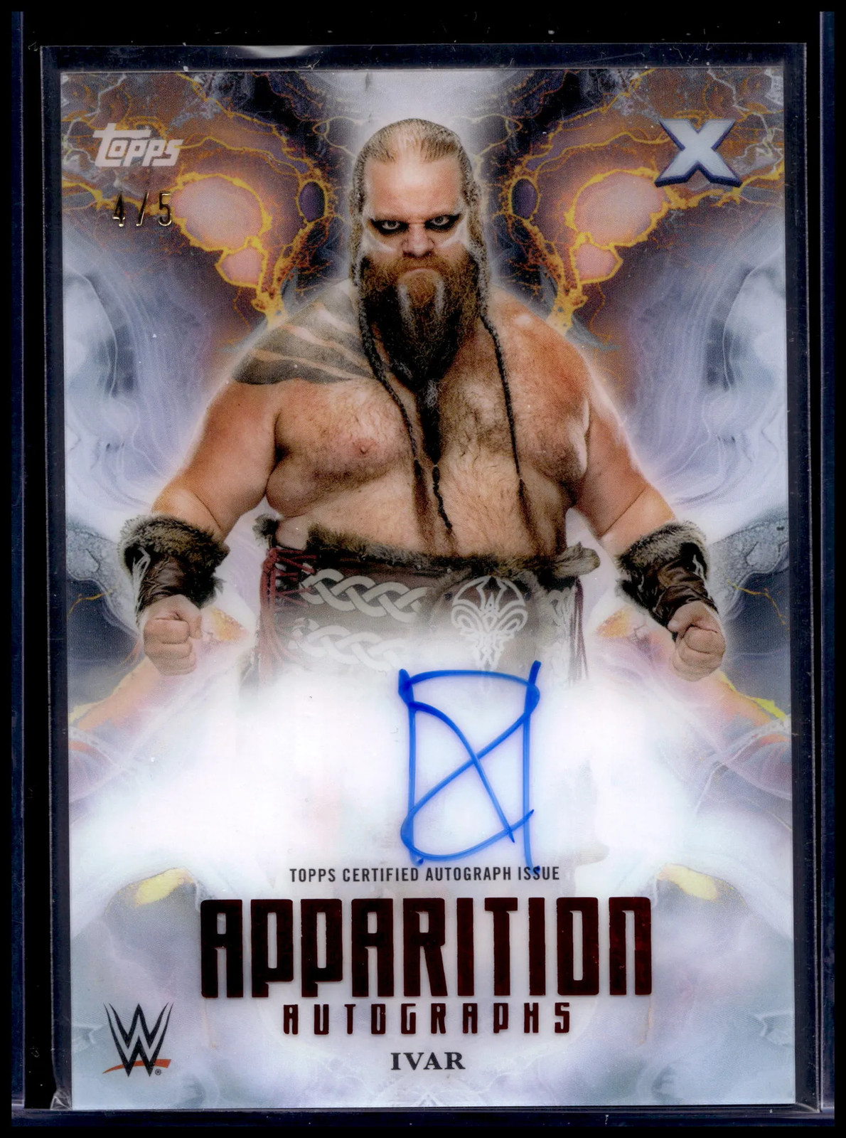 2025 Topps Exalted WWE Apparition Autographs Ivar Red /5 Auto #APA-IVA
