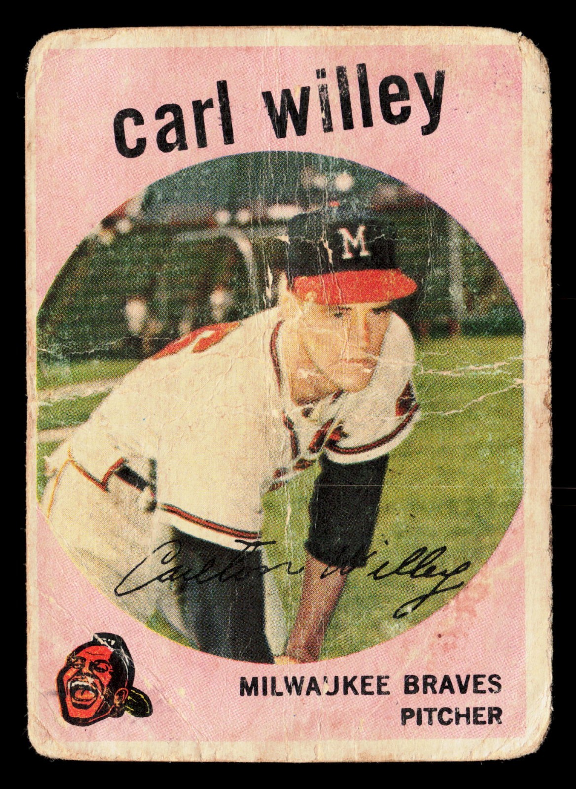 1959 Topps Venezuelan- Carl Willey #95 Milwaukee Braves
