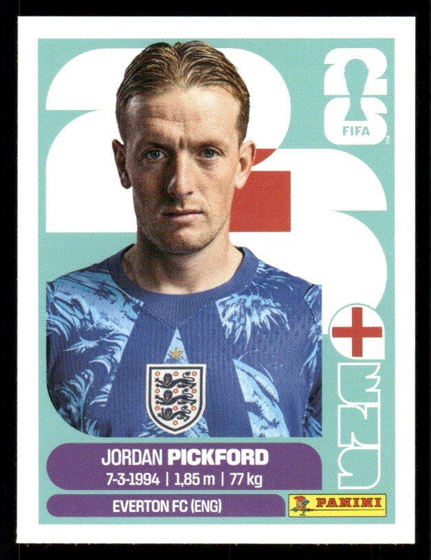 2026 USA Fifa World Cup Panini Sticker JORDAN PICKFORD ENGLAND ENG2