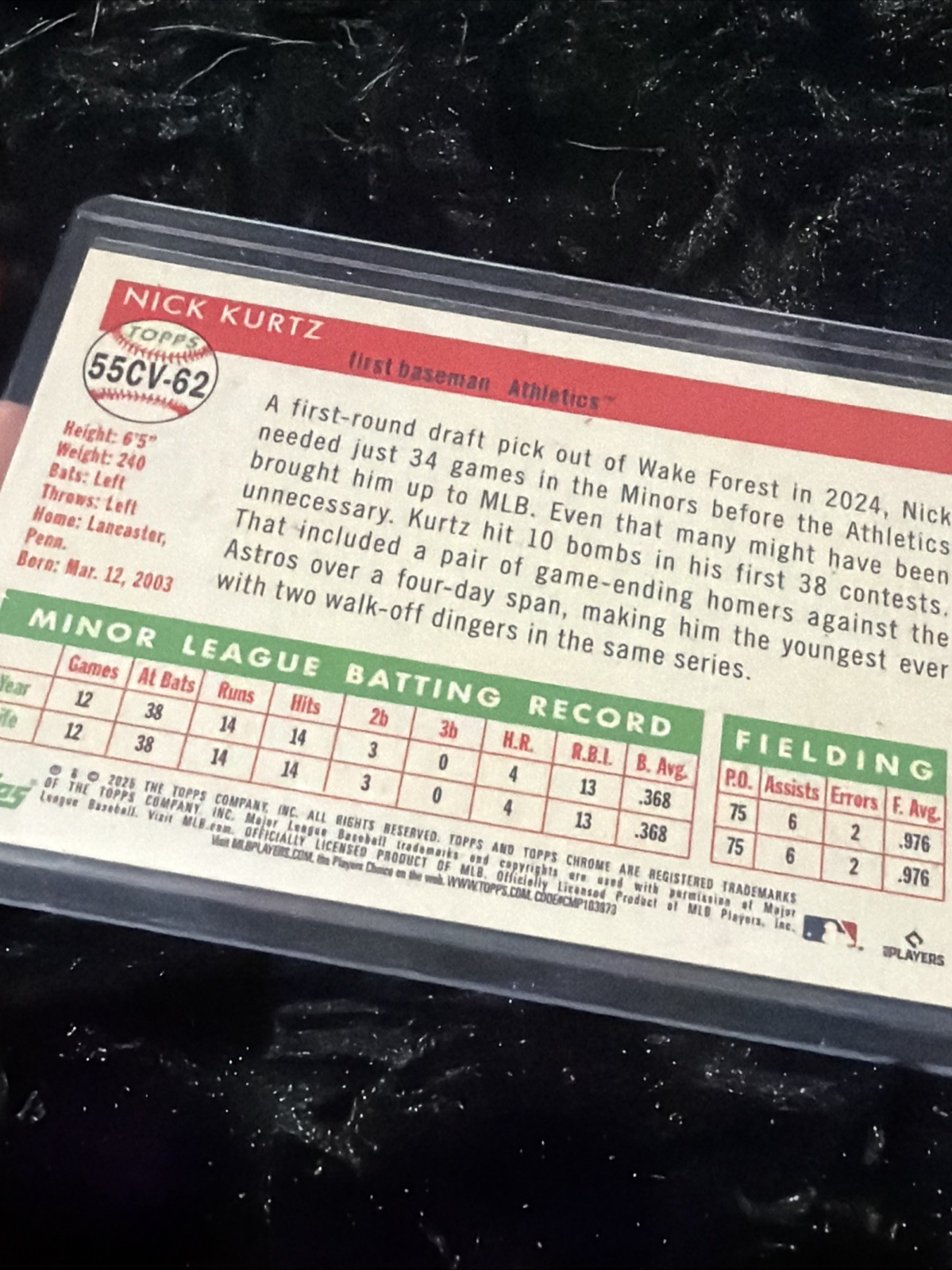 2025 Topps Platinum Nick Kurtz 📈 City Varitation SSP (RC) ROTY 🚨 Athletics MLB