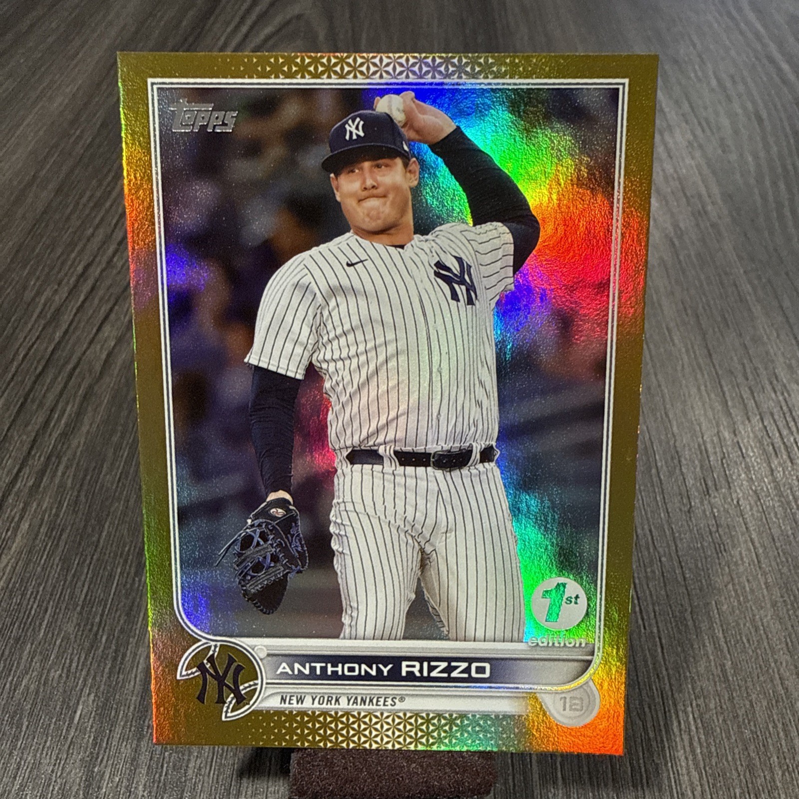 2022 Topps Series 1 1st Edition Gold Foil Anthony Rizzo #242 Yankees